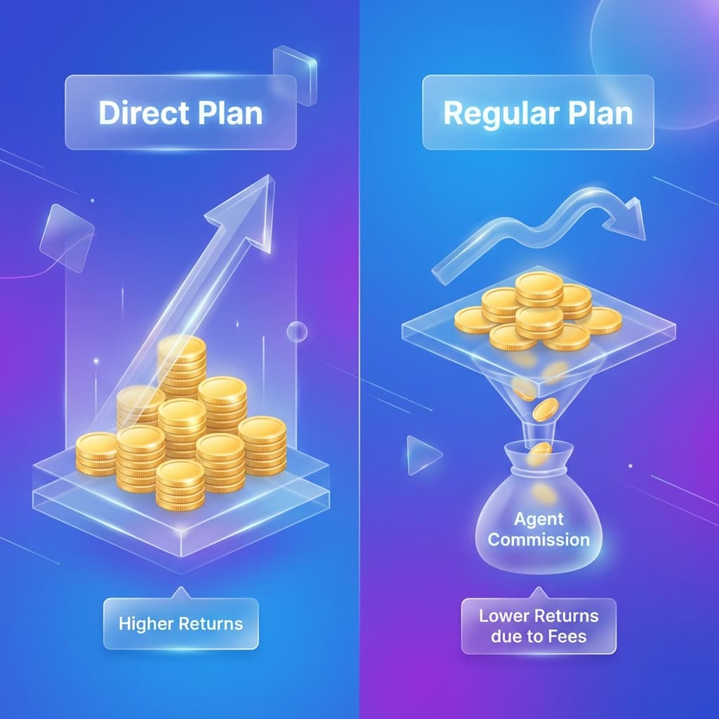 Direct vs Regular Mutual Funds: How Commissions Reduce Long-Term Returns