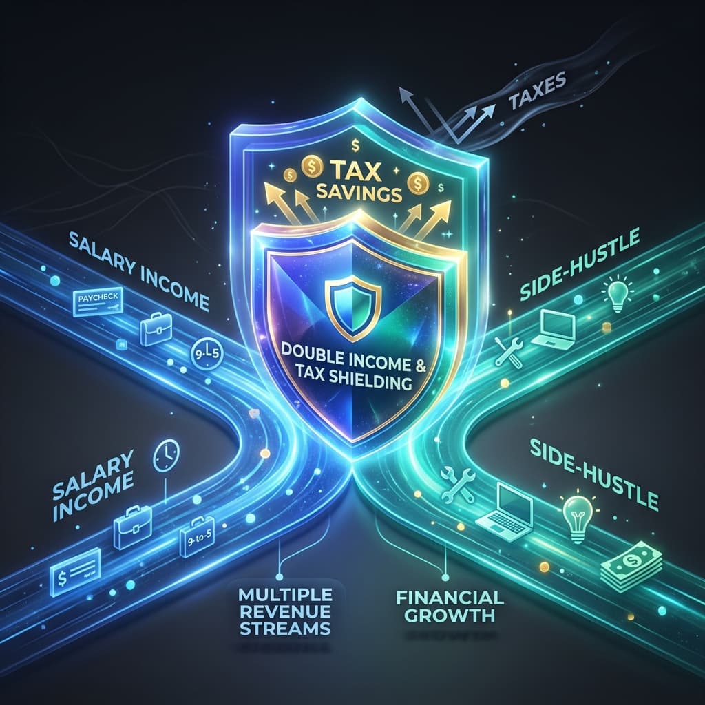 Double Income, Zero Notices: The Complete Salary + Side Hustle Tax Guide (GST, 44ADA, TDS & Advance Tax)