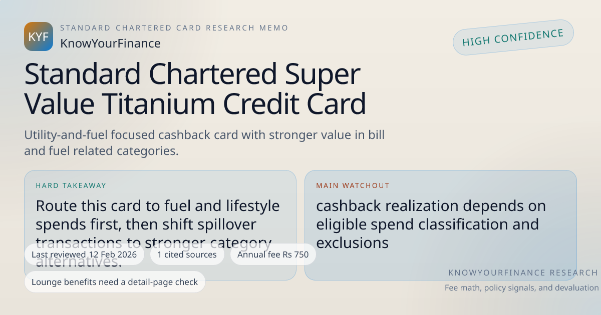 Standard Chartered Super Value Titanium Credit Card Credit Card Review ...